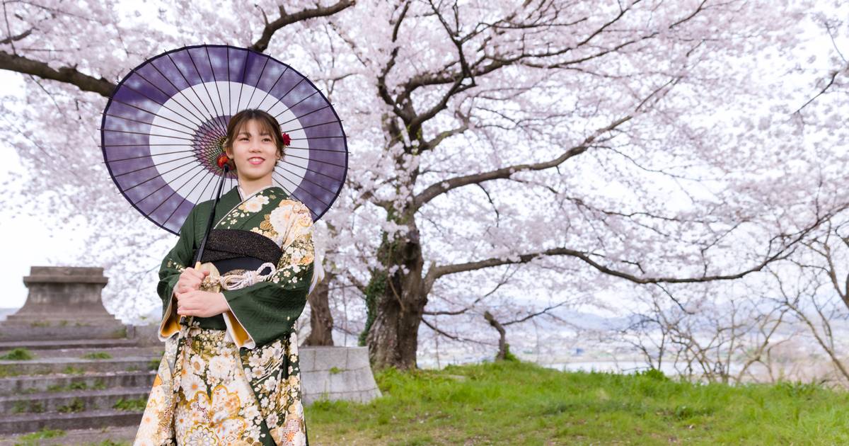 成人式の桜ロケーション撮影は香川県三豊市・キング写真館