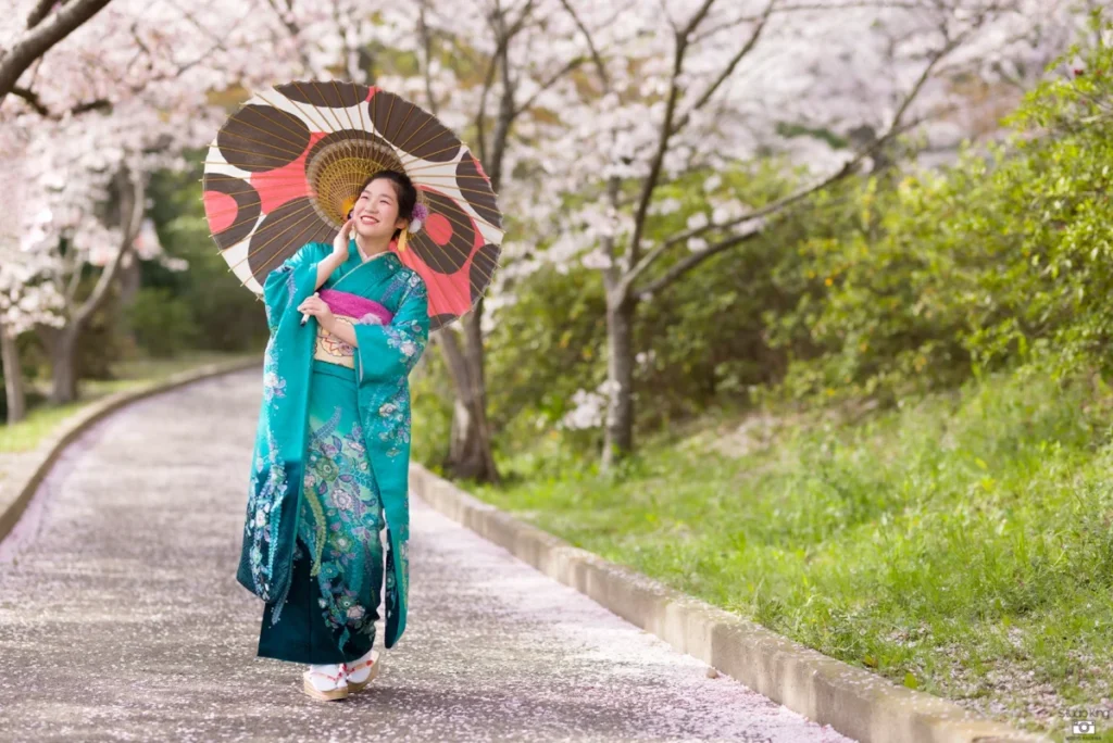 成人式前撮り・桜ロケーション撮影は香川県三豊市・キング写真館